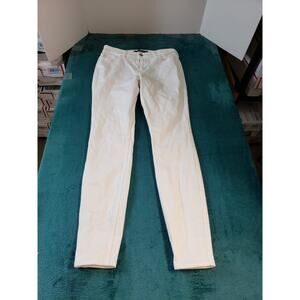 Hollister Jeans Size 6 Long Womens White Stretch Pants Denim High Rise Skinny